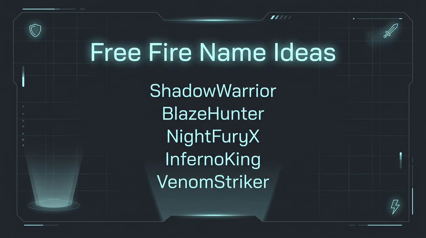 1000+ Amazing Free Fire Nicknames 2026