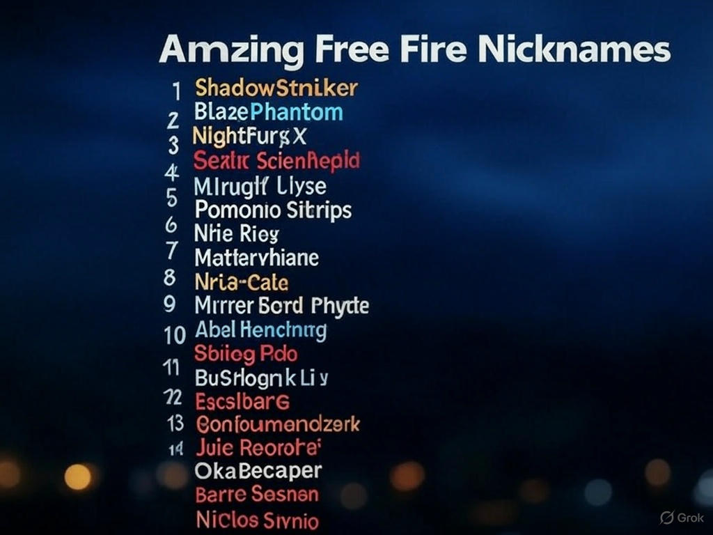 1000+ Amazing Free Fire Nicknames 2025
