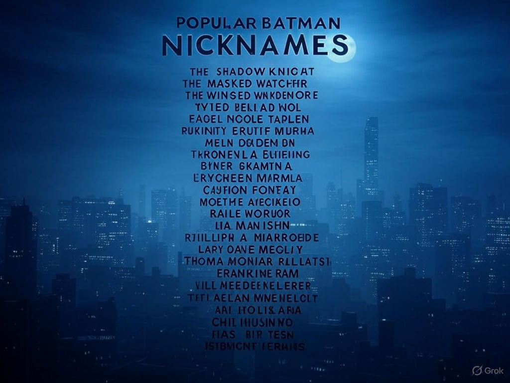 500+ Popular Batman Nicknames 2025
