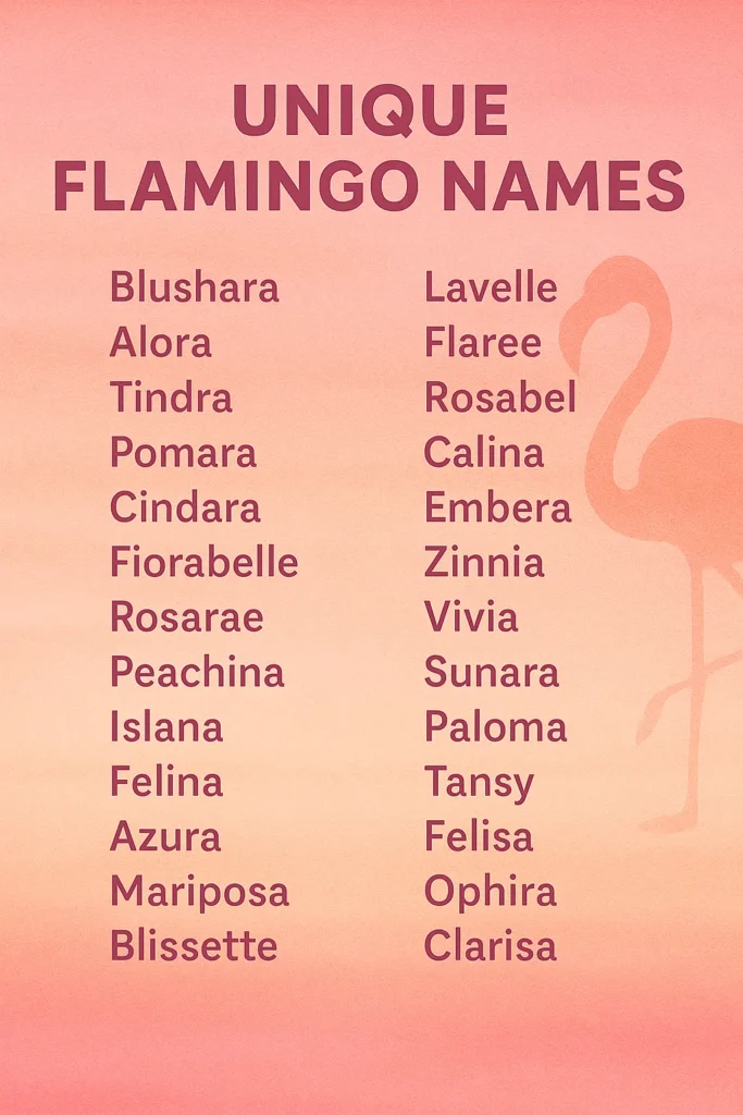 1200+Unique Flamingo Names That Perfectly Fit Your Pink Bird