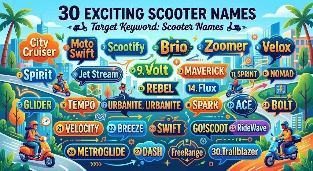 Best scooter name ideas for a stylish ride