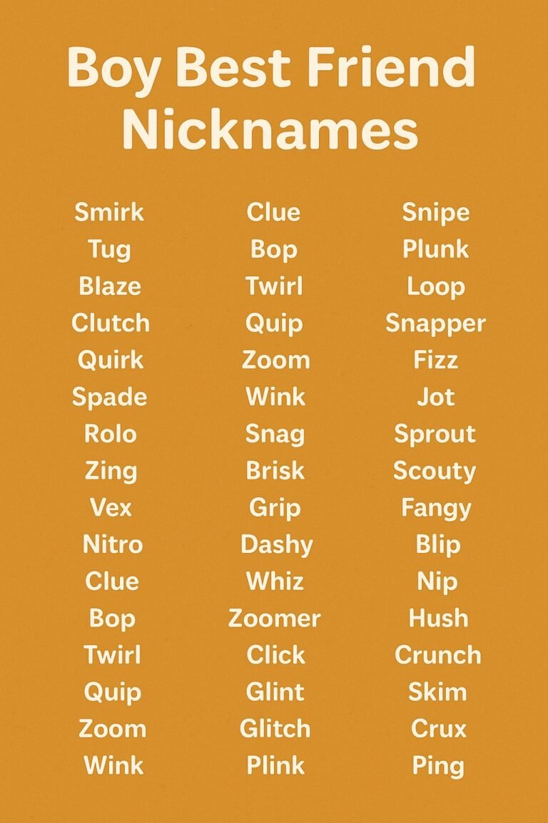 1200+ Boy Best Friend Nicknames 2025