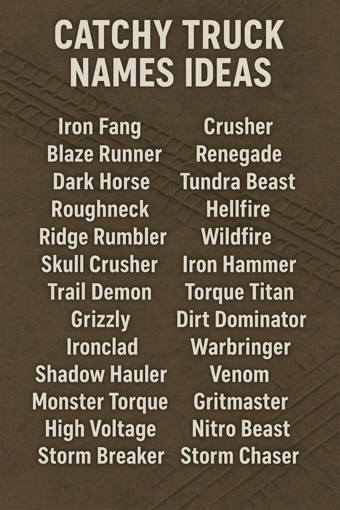 1000+ Catchy Truck Names Ideas for Every Ride