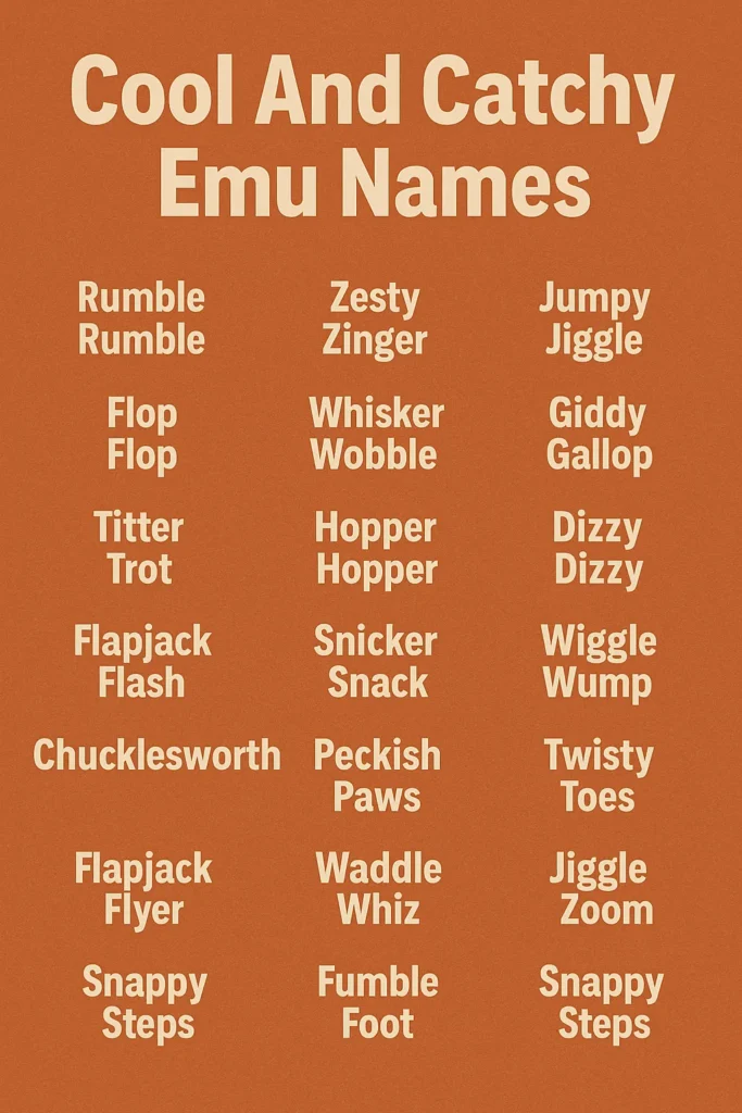 500+ Cool And Catchy Emu Names