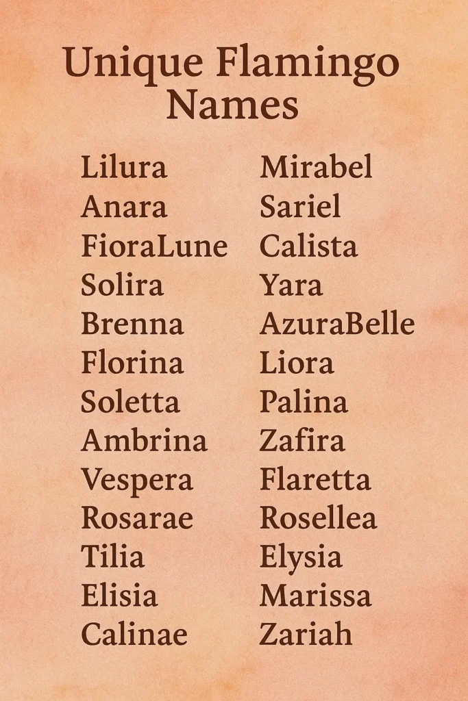 1200+Unique Flamingo Names That Perfectly Fit Your Pink Bird