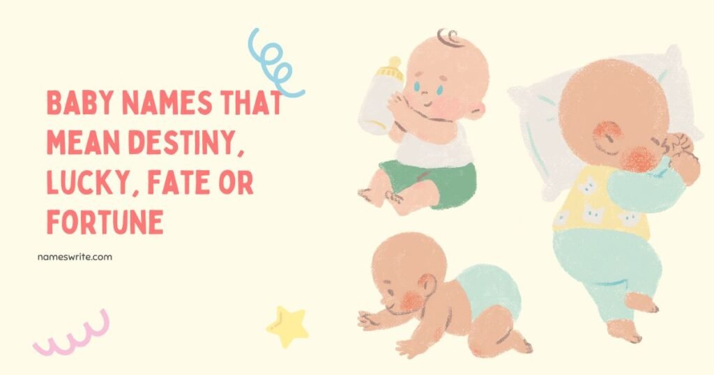 Baby names that mean destiny, lucky, fate or fortune