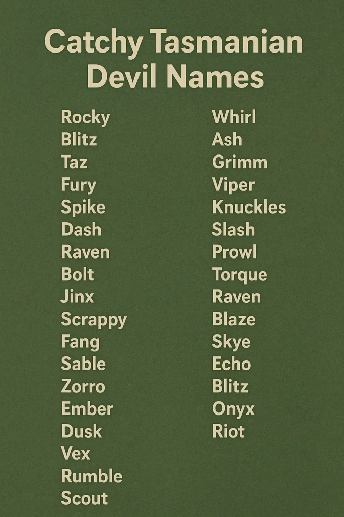 500+ Catchy Tasmanian Devil Names