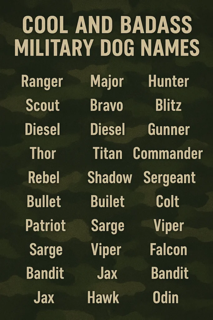 500+ Cool And Badass Military Dog Names