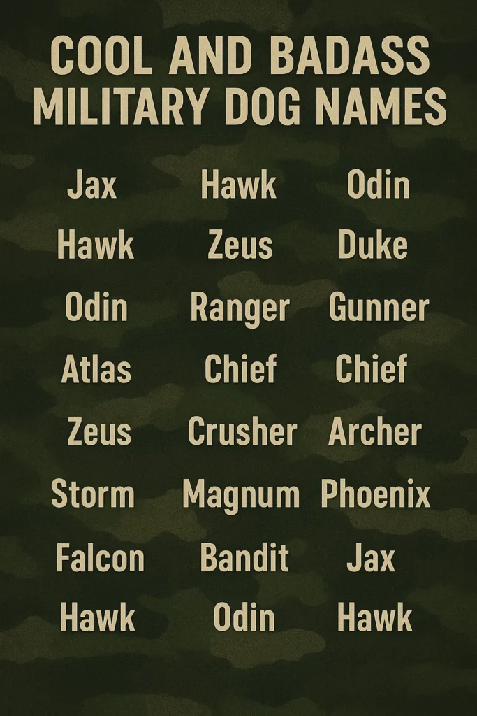500+ Cool And Badass Military Dog Names