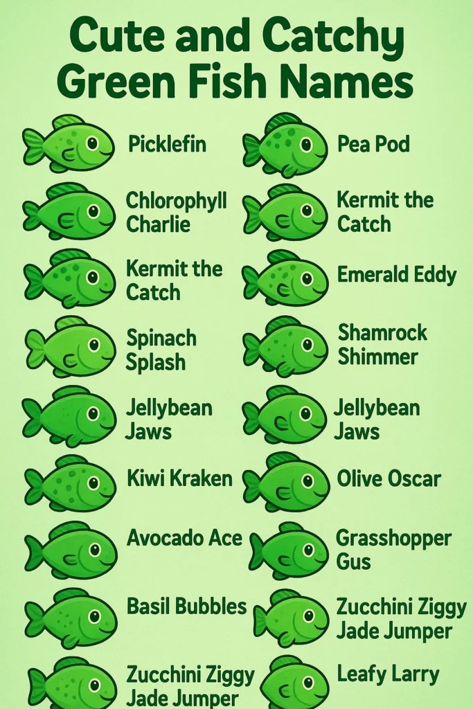 500+ Cute And Catchy Green Fish Names