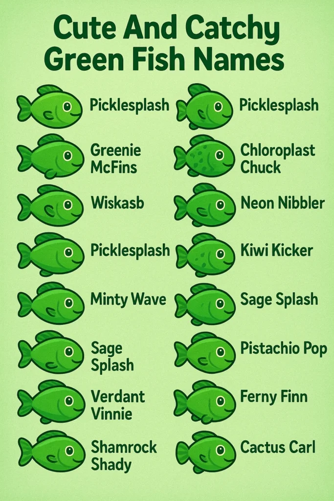 500+ Cute And Catchy Green Fish Names
