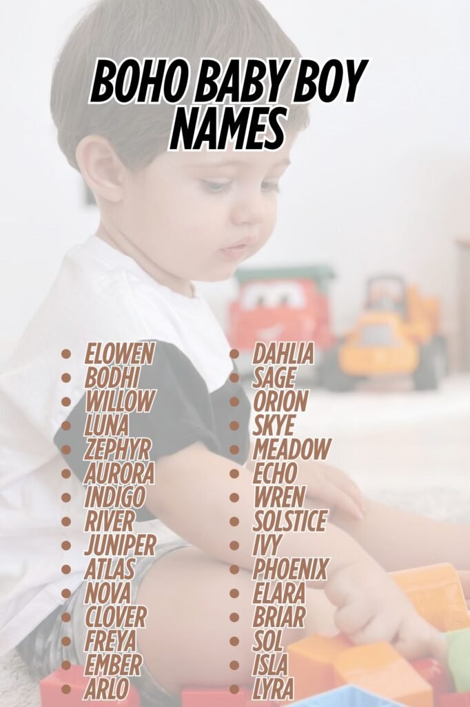 Minimalist baby photo shoot in a nature-inspired boho setting

