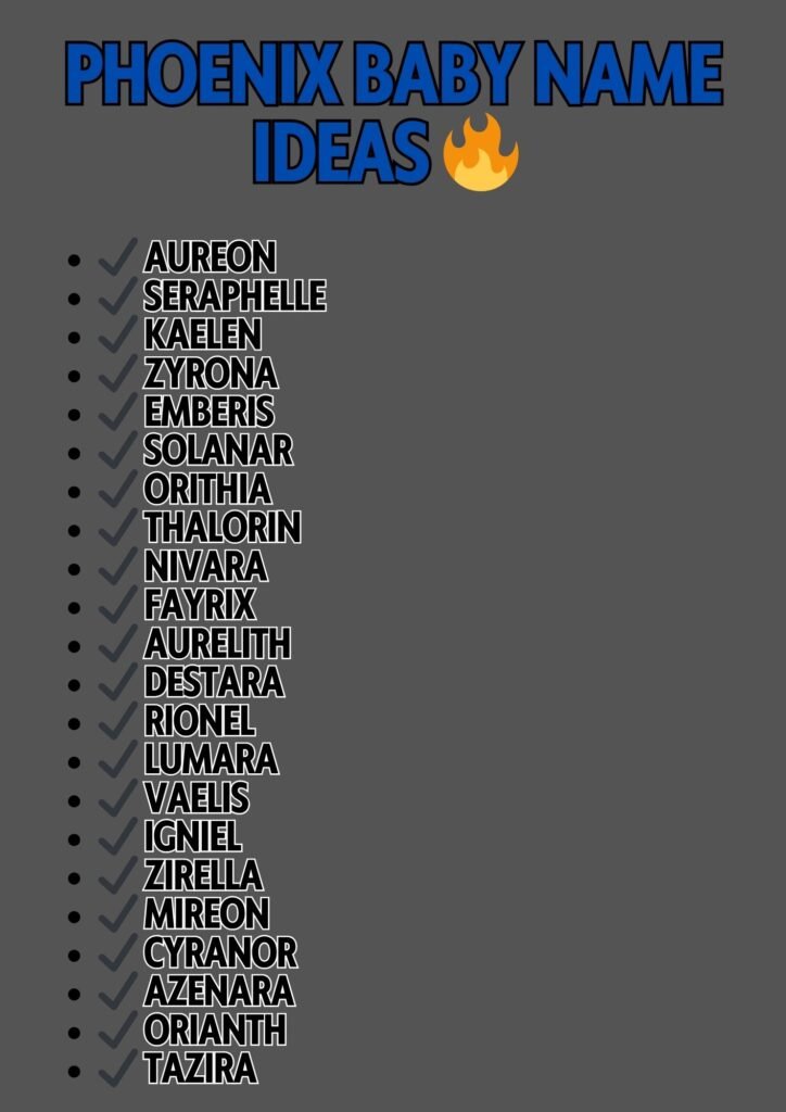 Phoenix baby name ideas influenced by legends, stars, and the eternal cycle of renewal
