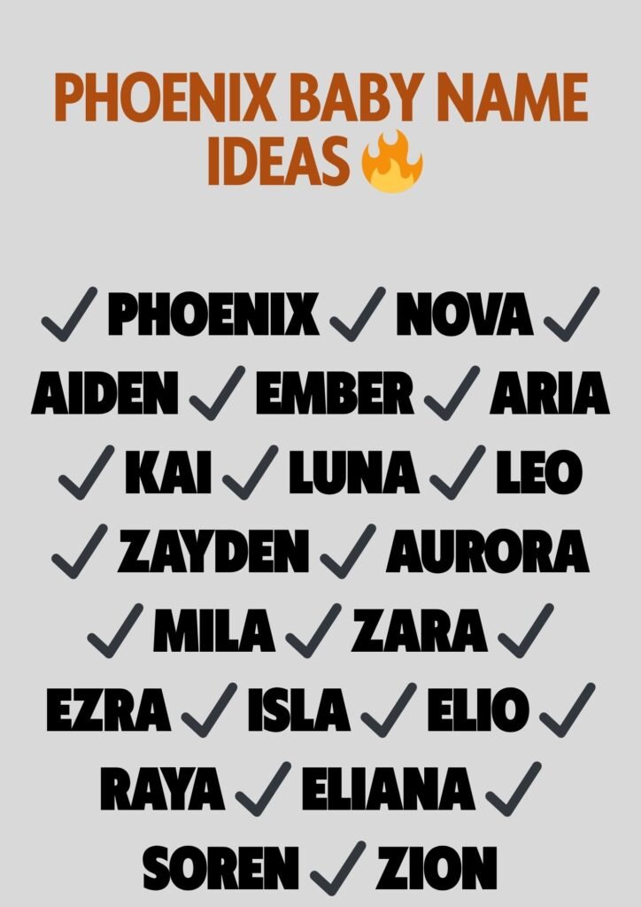 Explore phoenix-themed names perfect for parents seeking symbolic and original baby names