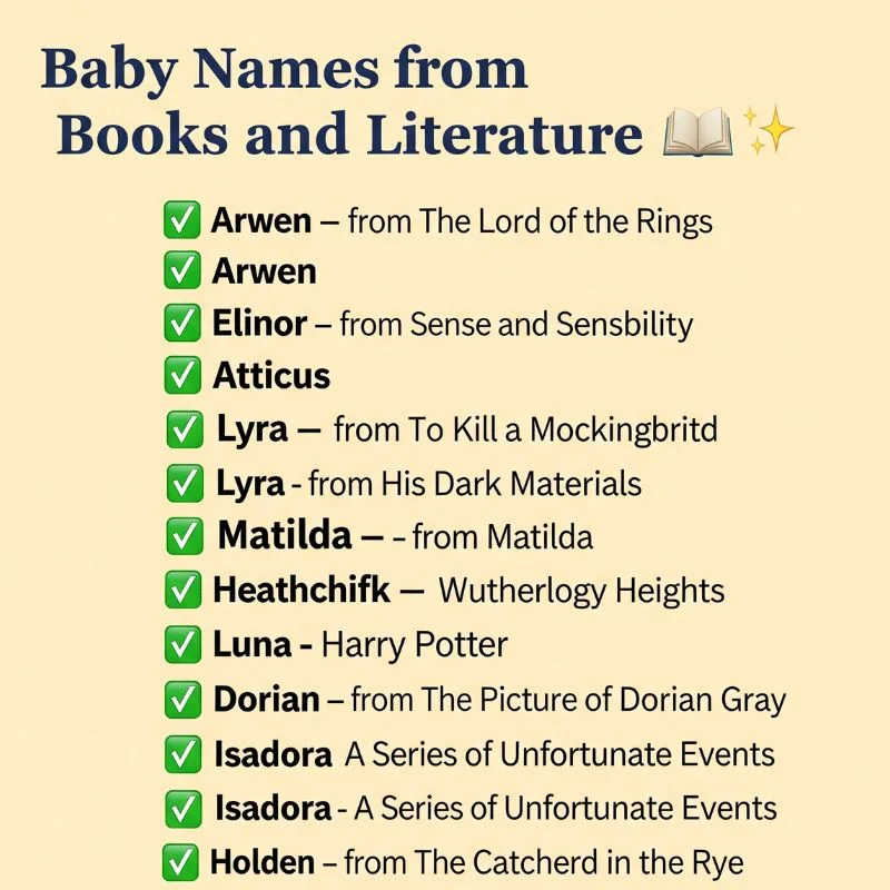Newborn baby wrapped in a blanket next to open pages of classic literature