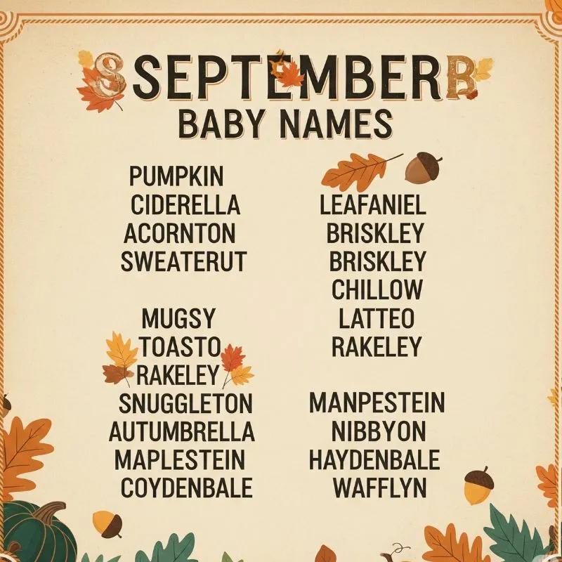 Unique and popular baby names perfect for children born in September.