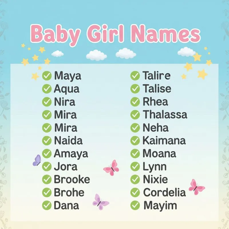 Baby girl asleep under a moon lamp, reflecting soft, sweet name ideas
