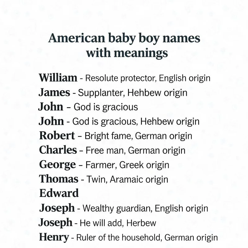 Unique American names for boys with meaningful roots and stories