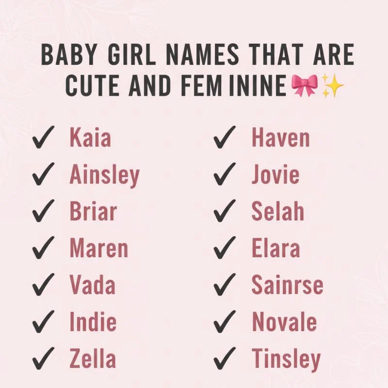 Sweet and feminine baby girl names for parents searching for meaningful name ideas.