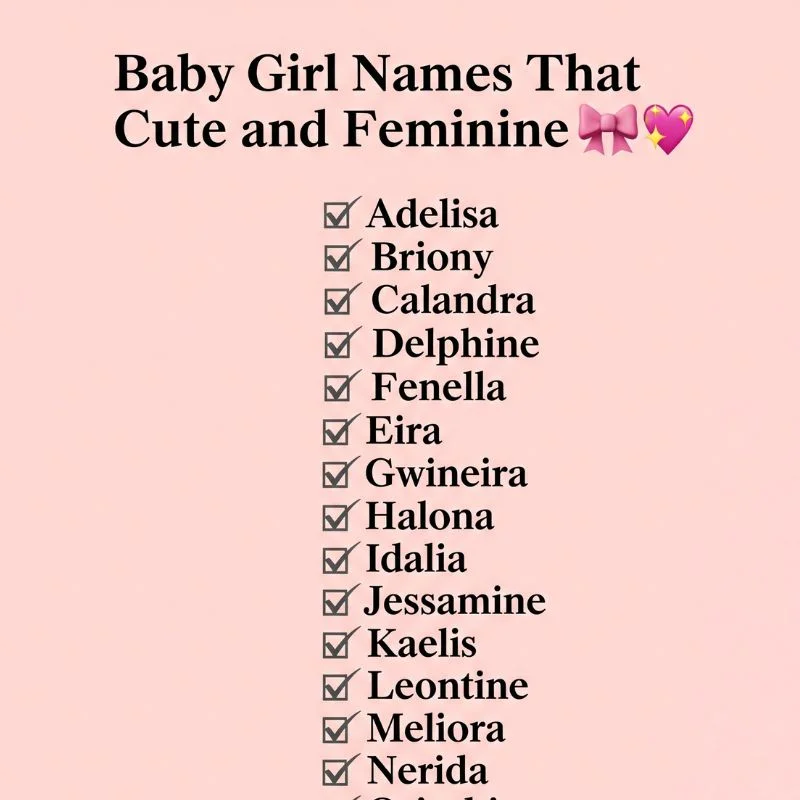 Unique and feminine names for baby girls that blend tradition with modern style.