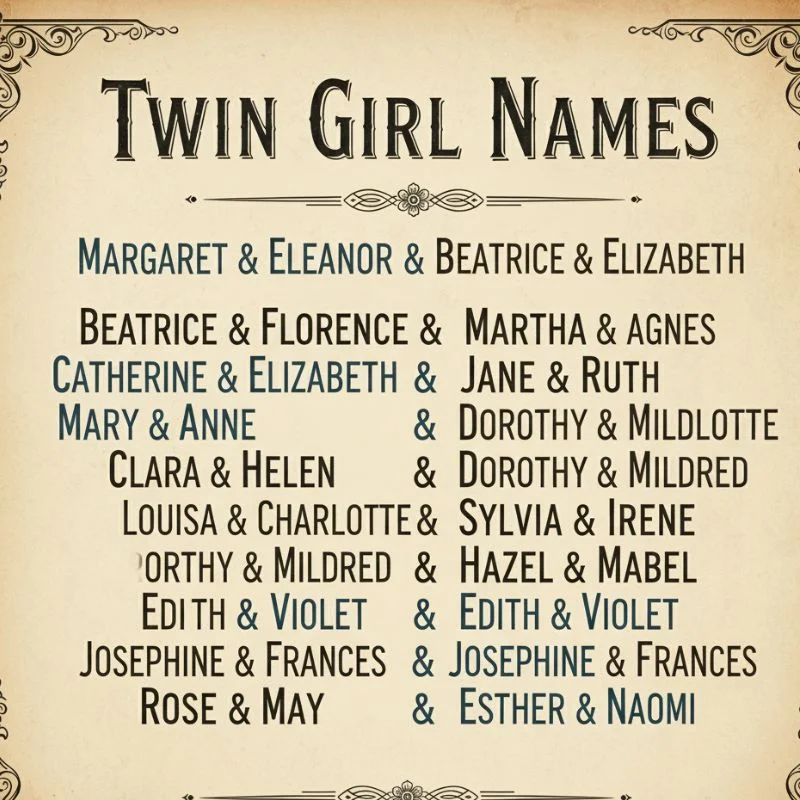 Two newborn girls sleeping side by side, representing matching and complementary names.