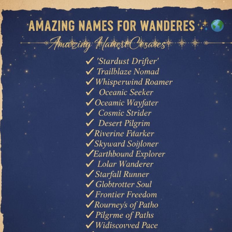 Amazing Names for Wanderer