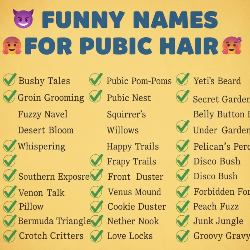 Funny Names for Pubic Hair