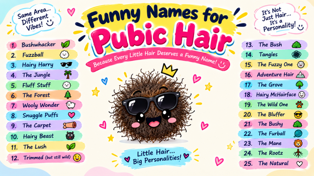 Funny Pubic Hair Names for a Playful Infographic