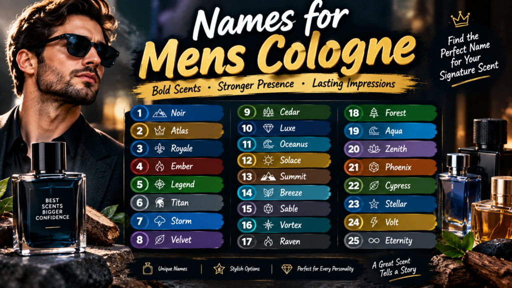 Stylish Mens Cologne name ideas for creating a memorable signature scent