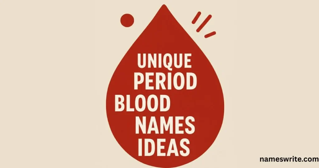 Unique Period Blood Names Ideas