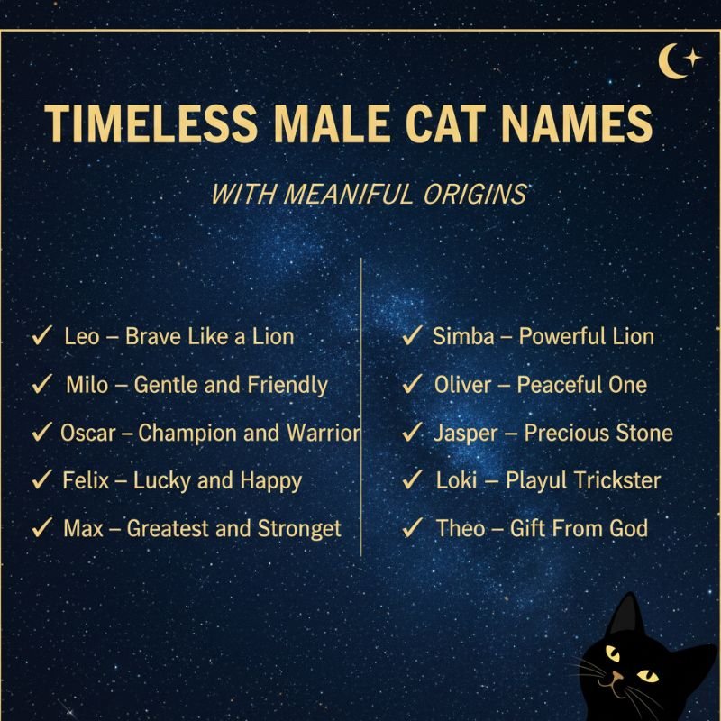 Kitten exploring a cozy home with the caption “Find the perfect cat name with meaning”