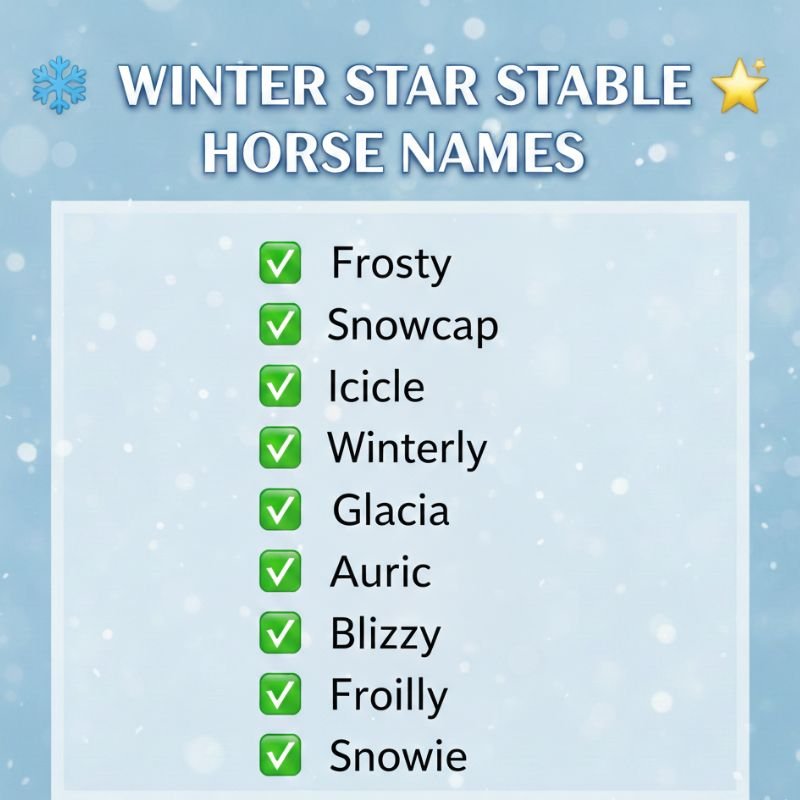 Winter Star horse running freely across a sparkling snow field