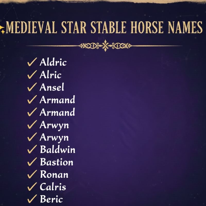 Top medieval Star Stable horse names for your noble steeds.